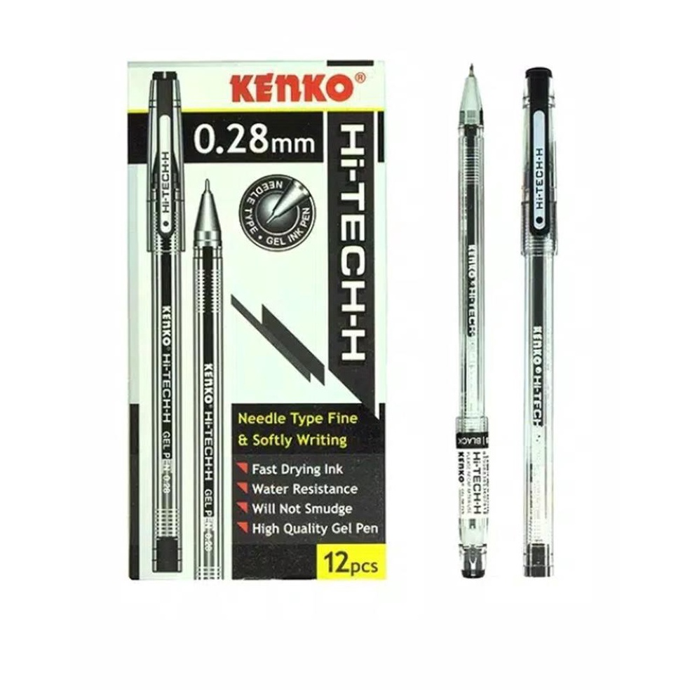 

KODE W63C D Hitech Kenko 28 Pulpen Hitam 12 Pcs