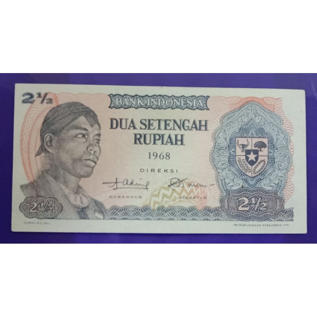 UANGKUNO 2.5 RUPIAH SUDIRMAN THN 1968