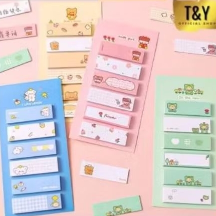 

Sticky Notes Motif Lucu 6 in 1 Tempelan Kertas Catatan