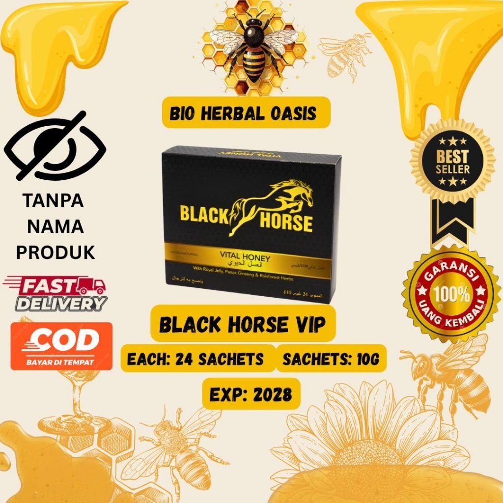 

Vital Honey Black horse Original 1 Box 24 Sachet Exp 2028