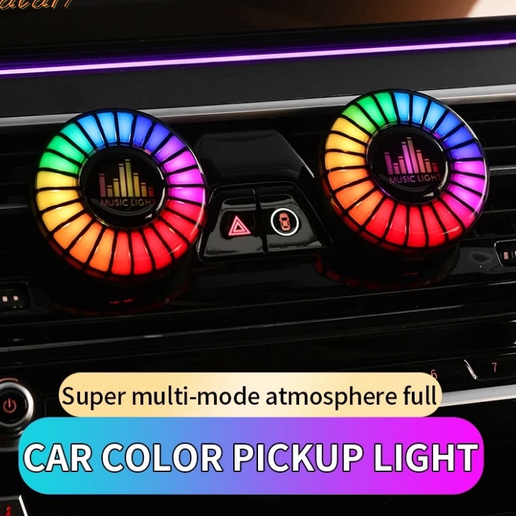 Kekinian  Parfum Mobil Lampu LED RGB Car Music Rhythm Parfum Mobil USB Plugin 22 LED LAMPU RGB MUSIK