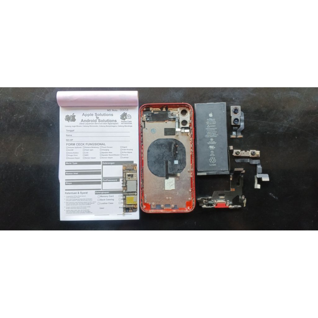 Lcd,Kamera,Batrai,Housing(Red)&FleksibelOriCopotanIphone11