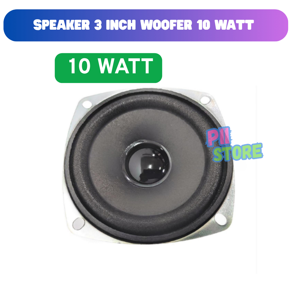 Keka'Store Speaker 3 Inch 10 Watt Woofer 4 Ohm Magnet Besar