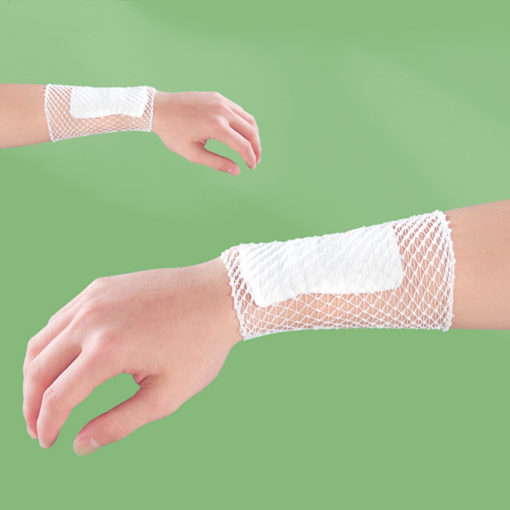 1Pc Perban Elastis Kaki Keseleo Mudah Dikenakan Set Jaring Tetap Perban Sendi Perban Luka Roll