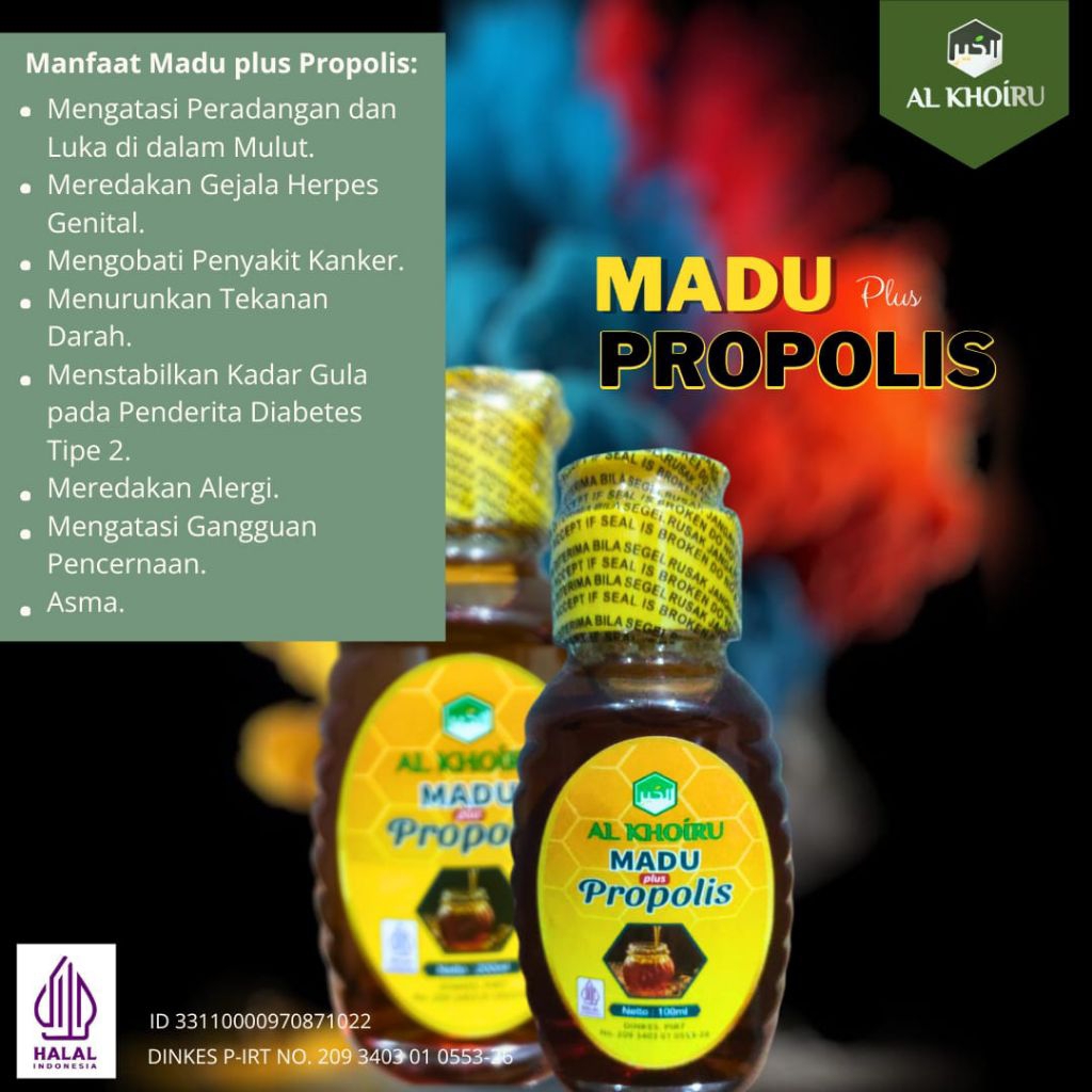 

Madu Plus Propolis 100ml Alkhoiru