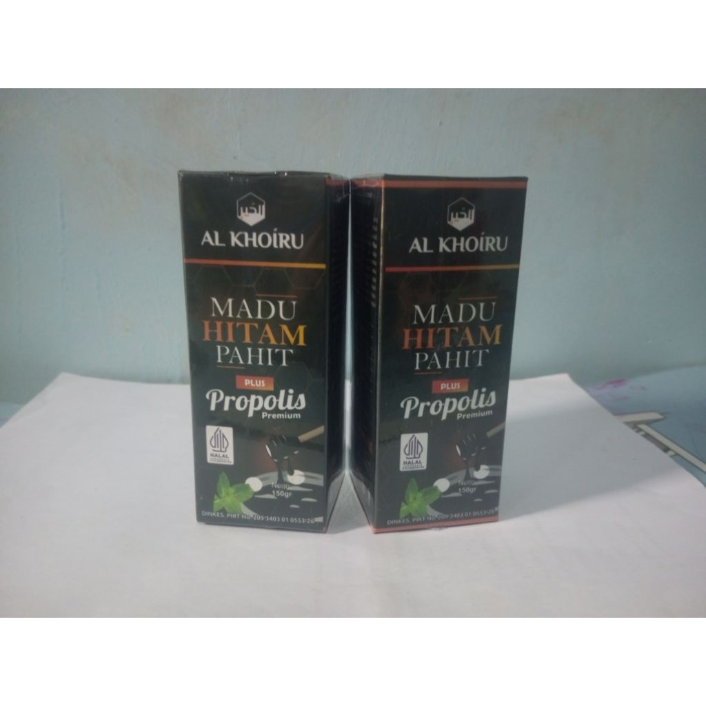 

Madu Hitam Pahit Plus Propolis 150gr Alkhoiru || Madu Kesehatan
