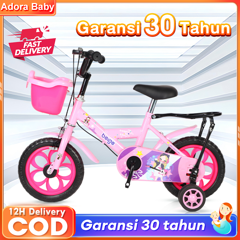 Garansi 30 Tahun Sepeda anak usia 3 - 12 tahun 12/16 inch sepeda anak perempuan sepeda rangka