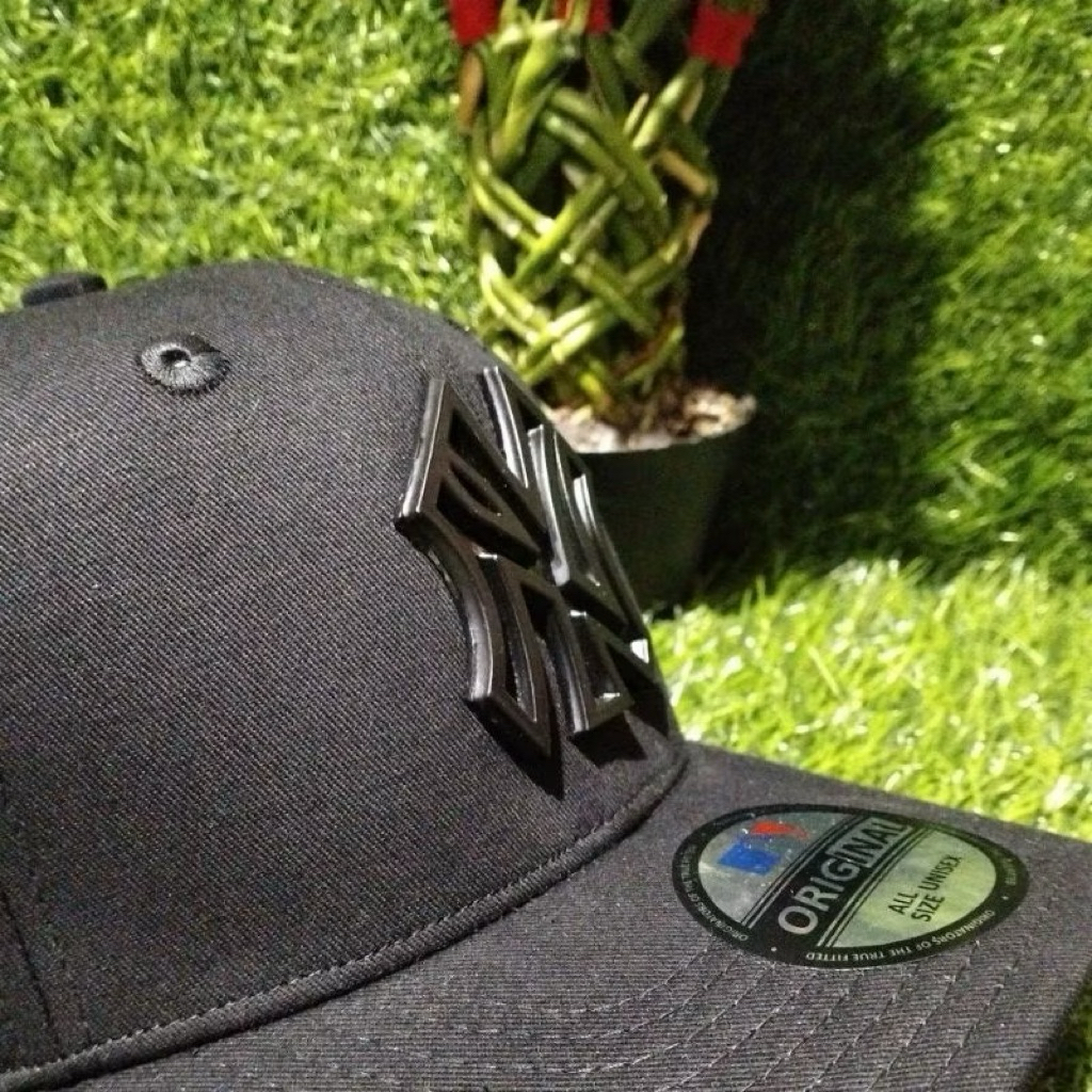NY Black On Black Pin besi diamond Topi premium full tag MLB