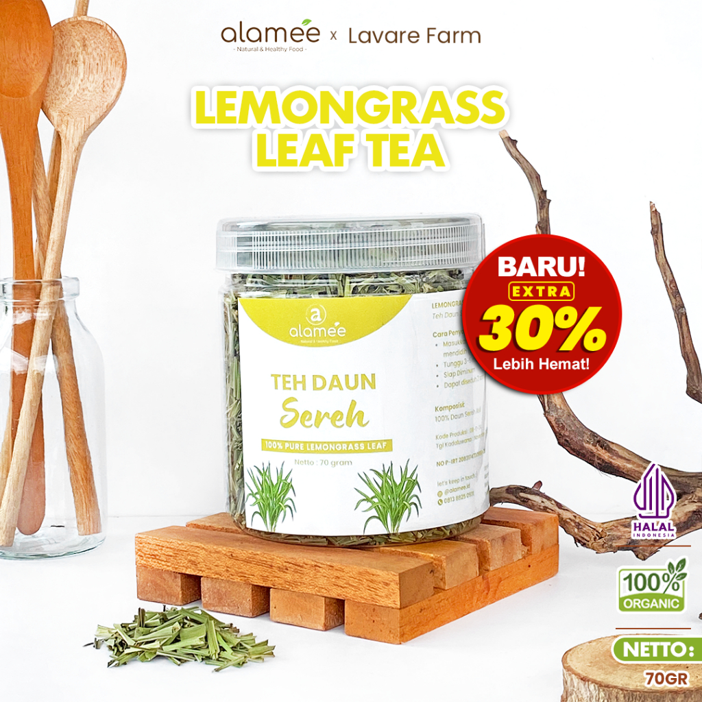

ALAMEE Lemongrass Leaf Tea Teh Daun Sereh Organik Kering Dried 70gr BUMA