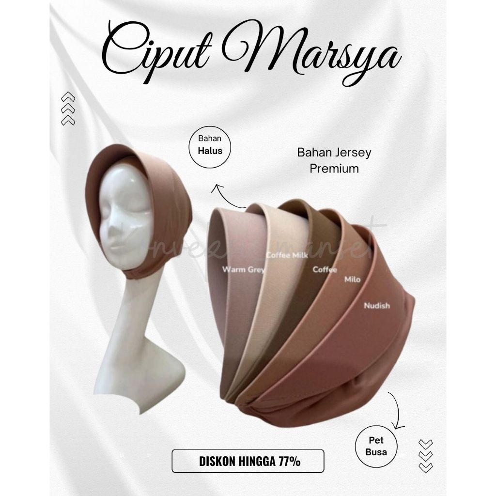 CIPUT MARSHA INNER TOP JERSEY PREMIUM ANTI BUDEG PET MARSHA ANTI LETOY INNER HIJAB CIPUT TOPI
