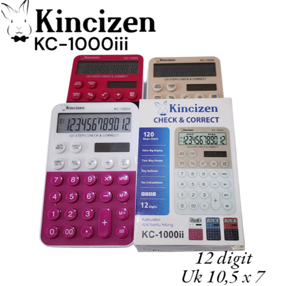 

Original Kalkulator KINCIZEN KC-1000ii Calculator 12 Digit Check Correct KC 1000ii KC 1000 II