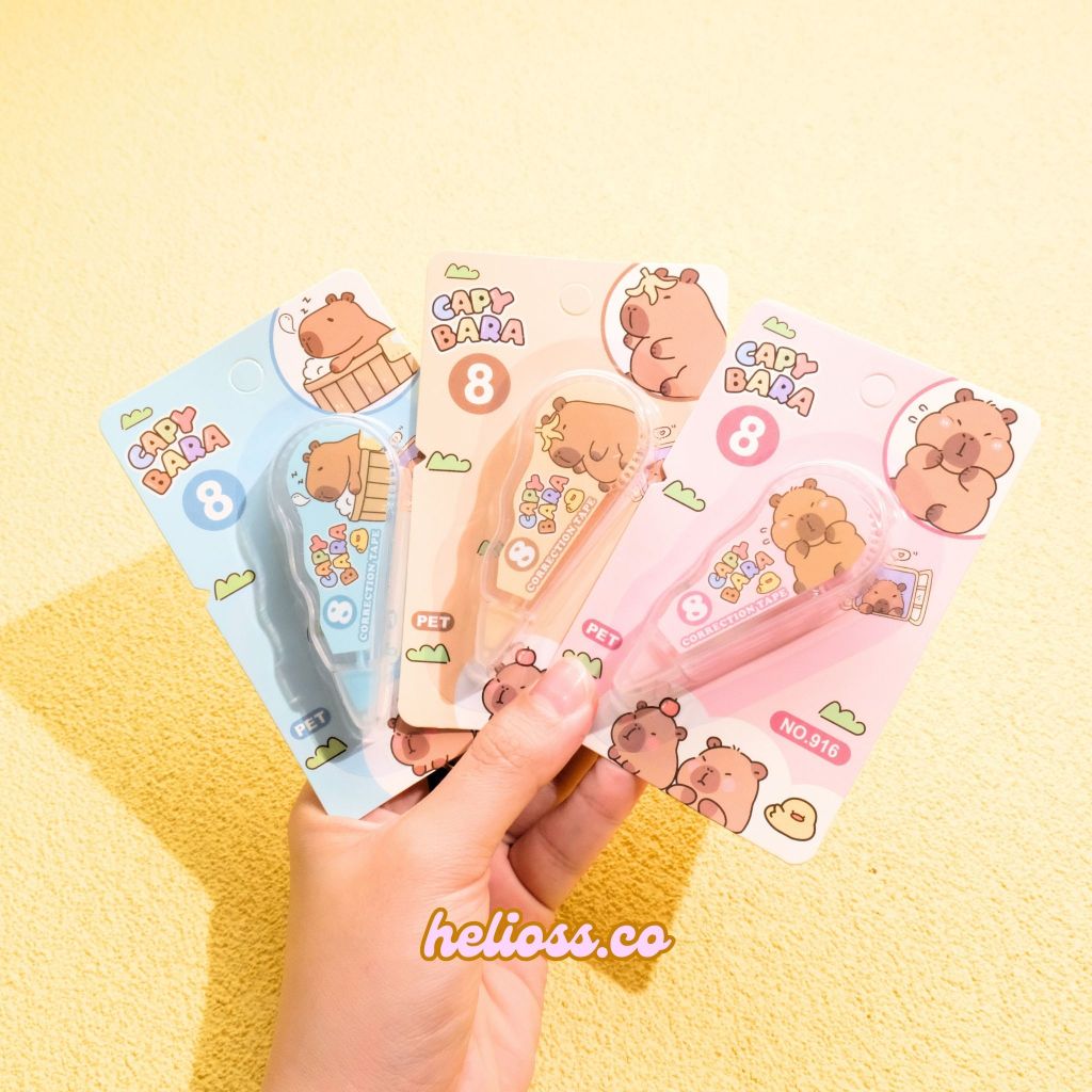 

CORRECTION TAPE CAPYBARA KAPIBARA TIP EX TIP X KORTEP PENGHAPUS PULPEN MOTIF CAPYBARA LUCU HELIOSS.CO