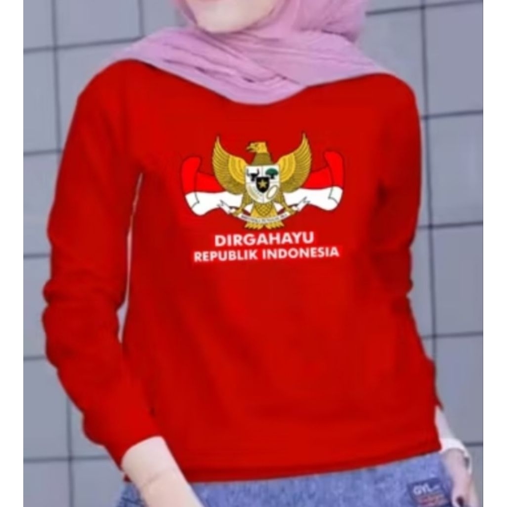 KAOS HUT RI DIRGAHAYU RI LENGAN PANJANG