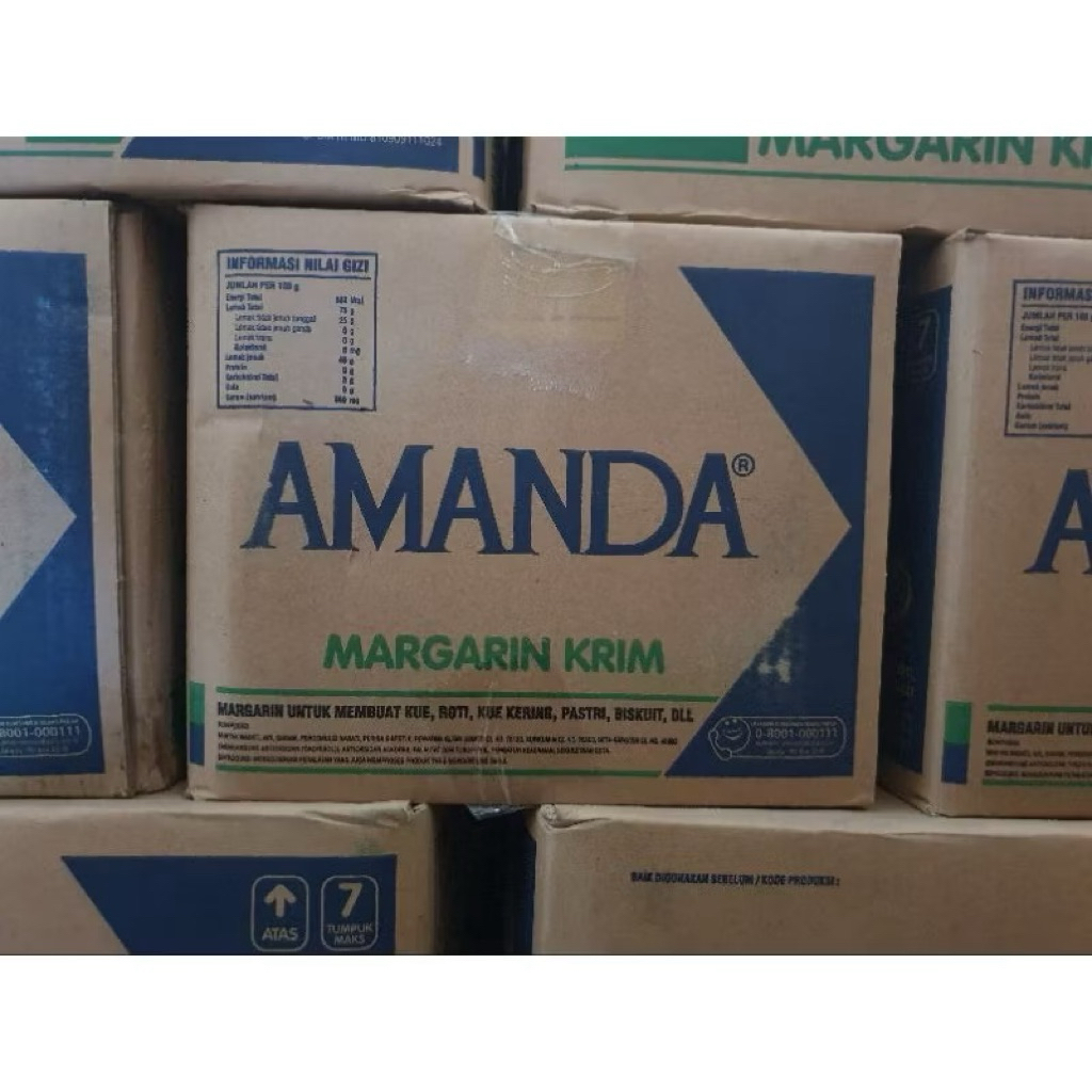 

Amanda Margarine Cream 15Kg / Mentega Amanda Cream 15kg/1Dus