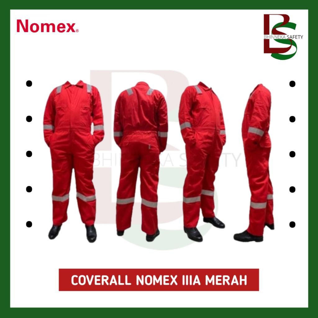 Coverall Nomex IIIA Merah Wearpack Nomex 3A Merah Flame Resistant Original