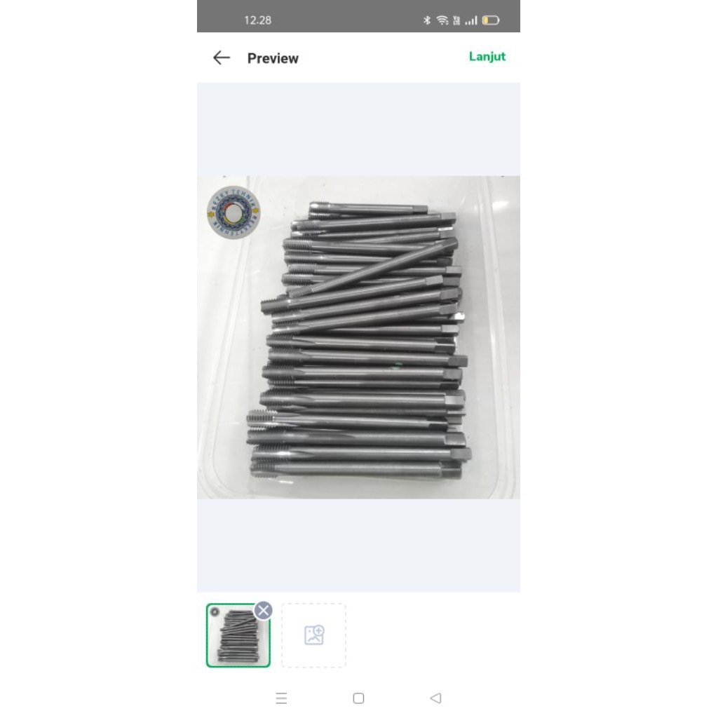 Tap M9x1.25 Carbide hand tap M9 x 1.25 tap m9 x 1.25 tap baut kunci 13