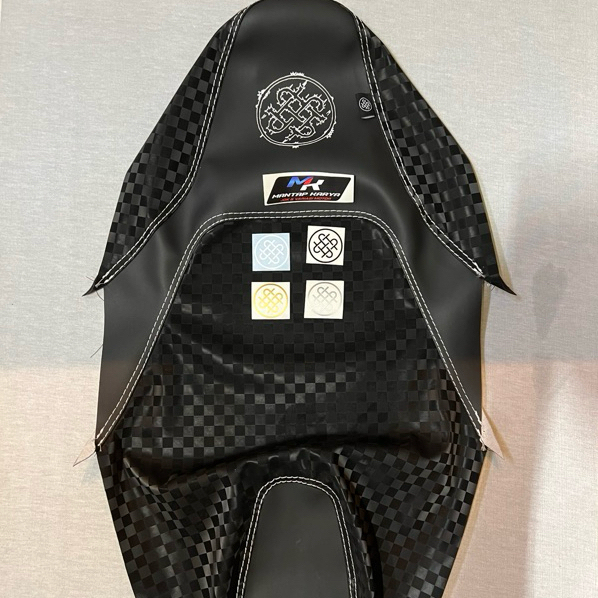Sarung Kain Jok Kotak-Kotak Catur SIGNATURE X ORIGINAL Karbon Cover Jok Motor Catur 3D Alas Kain Jok