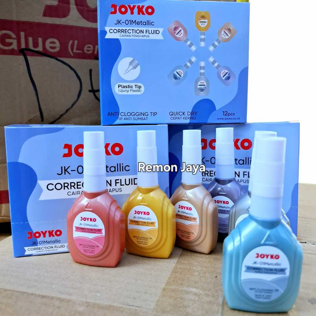 

TIP EX JOYKO JK-01METALLIC CORRECTION FLUID (ISI 3&12 PCS)