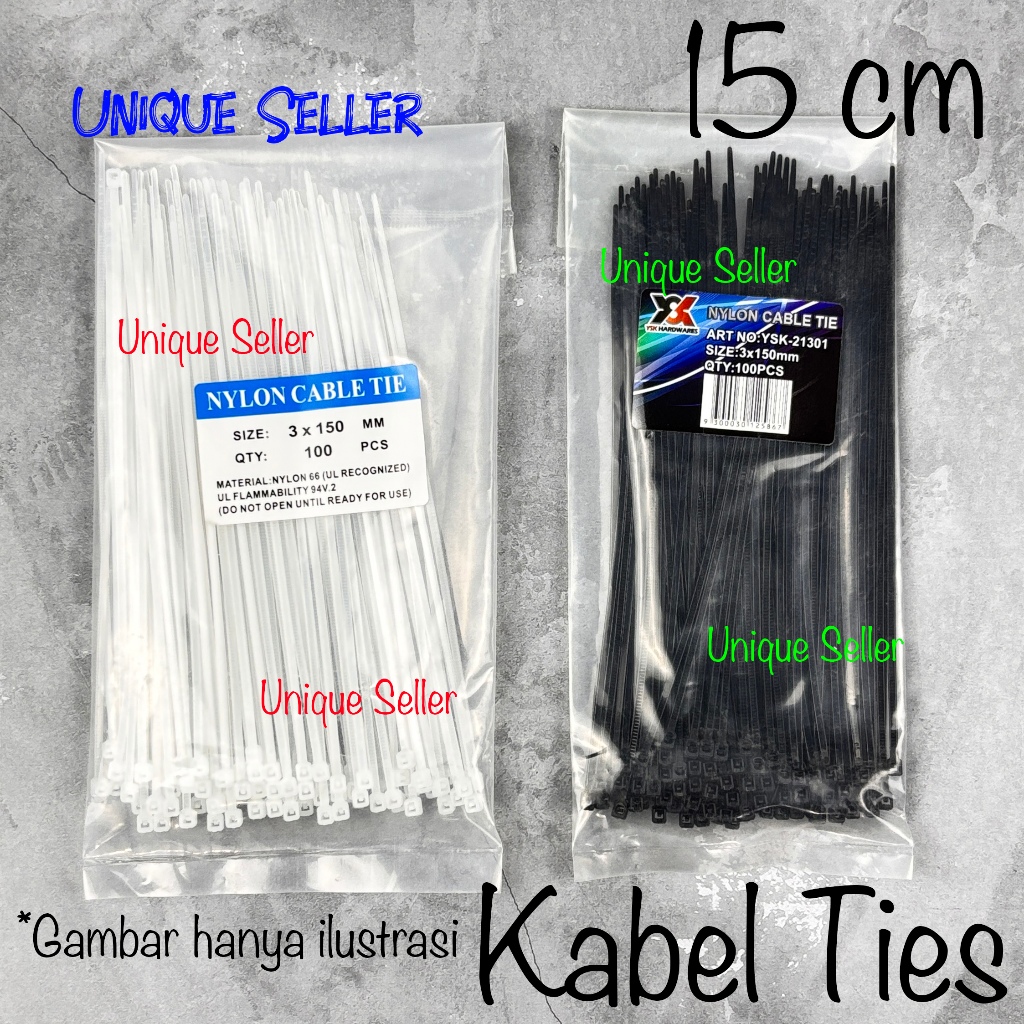 

[Isi100] Kabel Ties Kabel Tis Hitam Putih 15 cm 15cm / Kabel Tis Ties 2.5 x 150 mm / Kabel Tis Ties 2,5 x 150 mm / Cable Ties Hitam Putih 15cm 15 cm / Kabel Tis Ties Hitam Putih 15cm 15 cm / Kabel Ties Tis 15 cm 15cm Hitam Putih