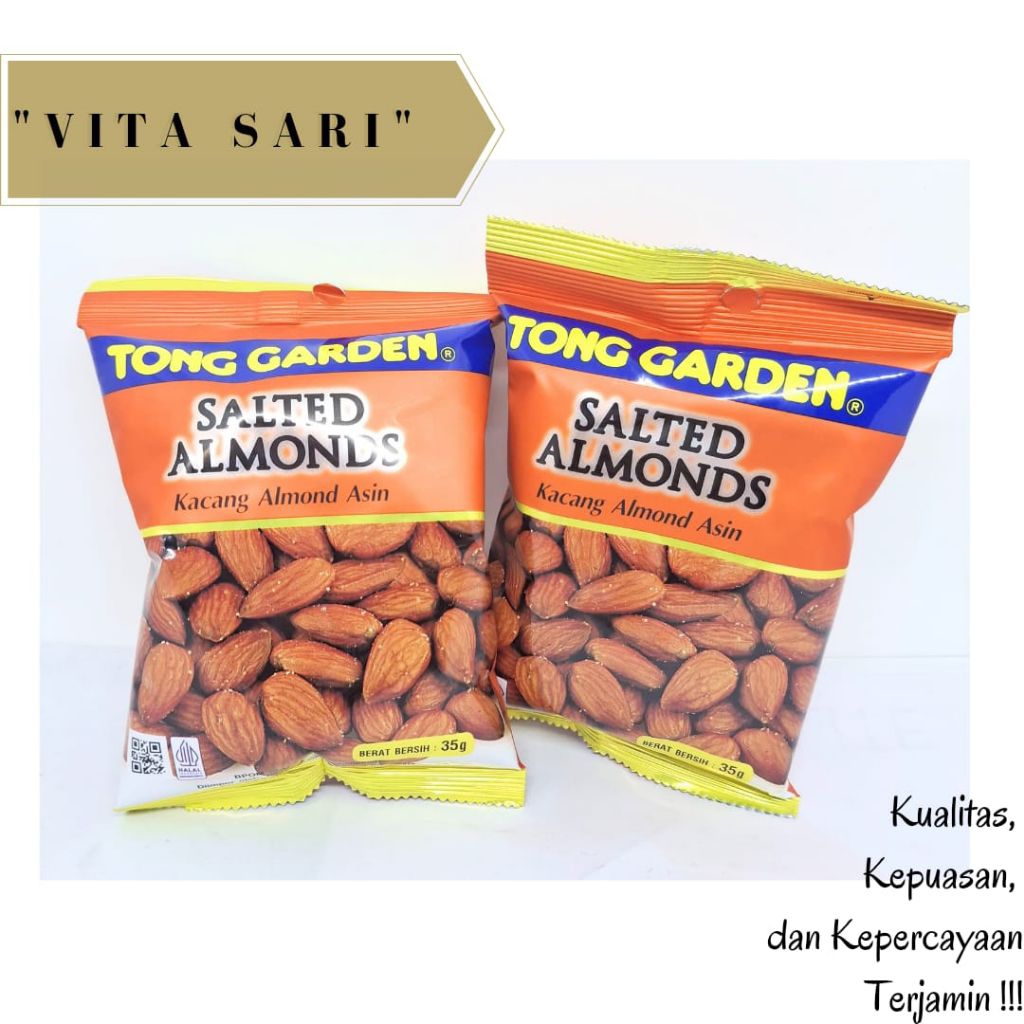 

TONG GARDEN SALTED ALMONDS/KACANG ALMOND ASIN 35gr