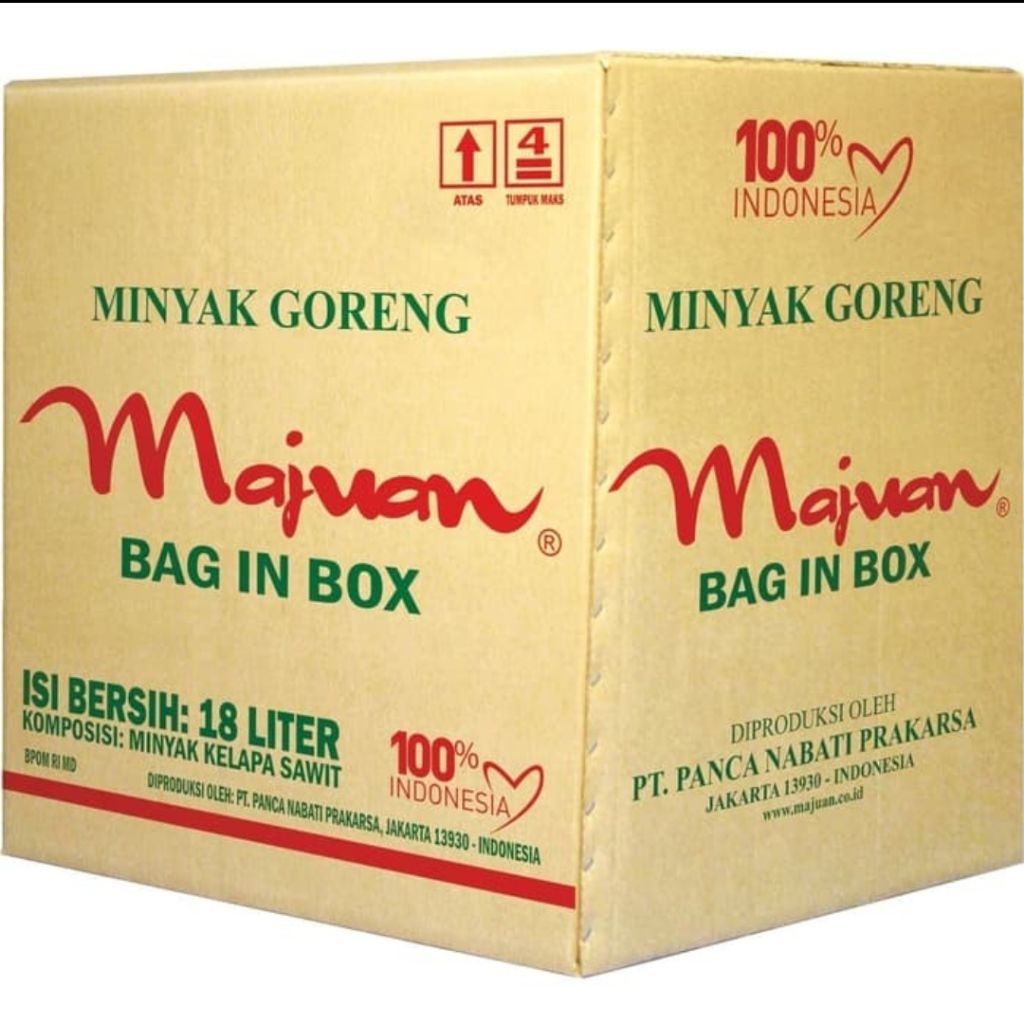 

MAJUAN MINYAK GORENG BOX IN BOX BIB 18 LITER PER KARTON