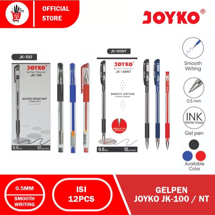 

Balpen | Pulpen | Gelpen Joyko JK-100 | JK-100NT Hitam (12pcs)