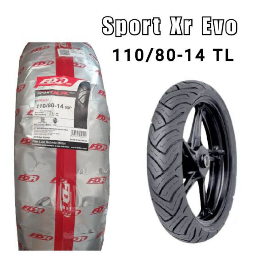 Ban Motor Vario merk FDR Sport XR 110/80-14 Tubeless