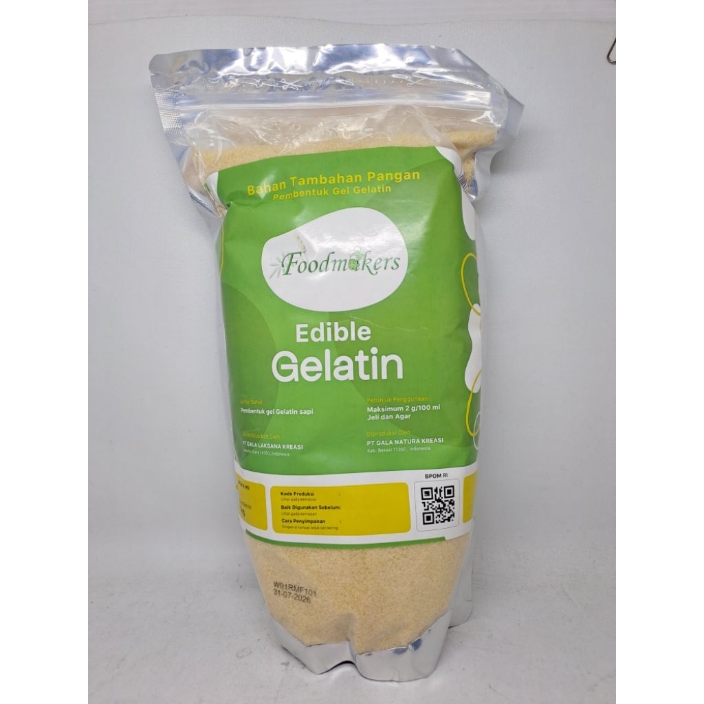 

FOODMAKERS GELATIN POWDER BUBUK GELATIN HALAL - REPACK 250GR/500GR/1KG