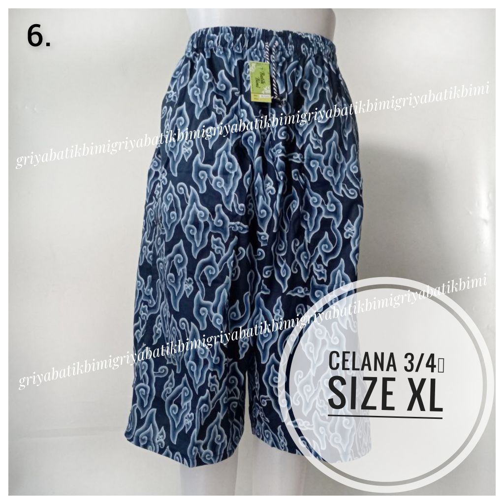 GTR Griyabatikbimi celana batik pria size jumbo model 3/4 premium