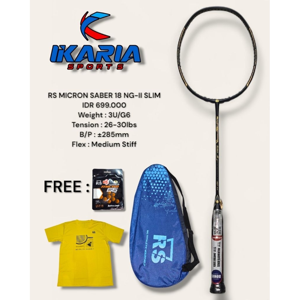 RAKET RS MICRON SABER 18 NG-II SLIM