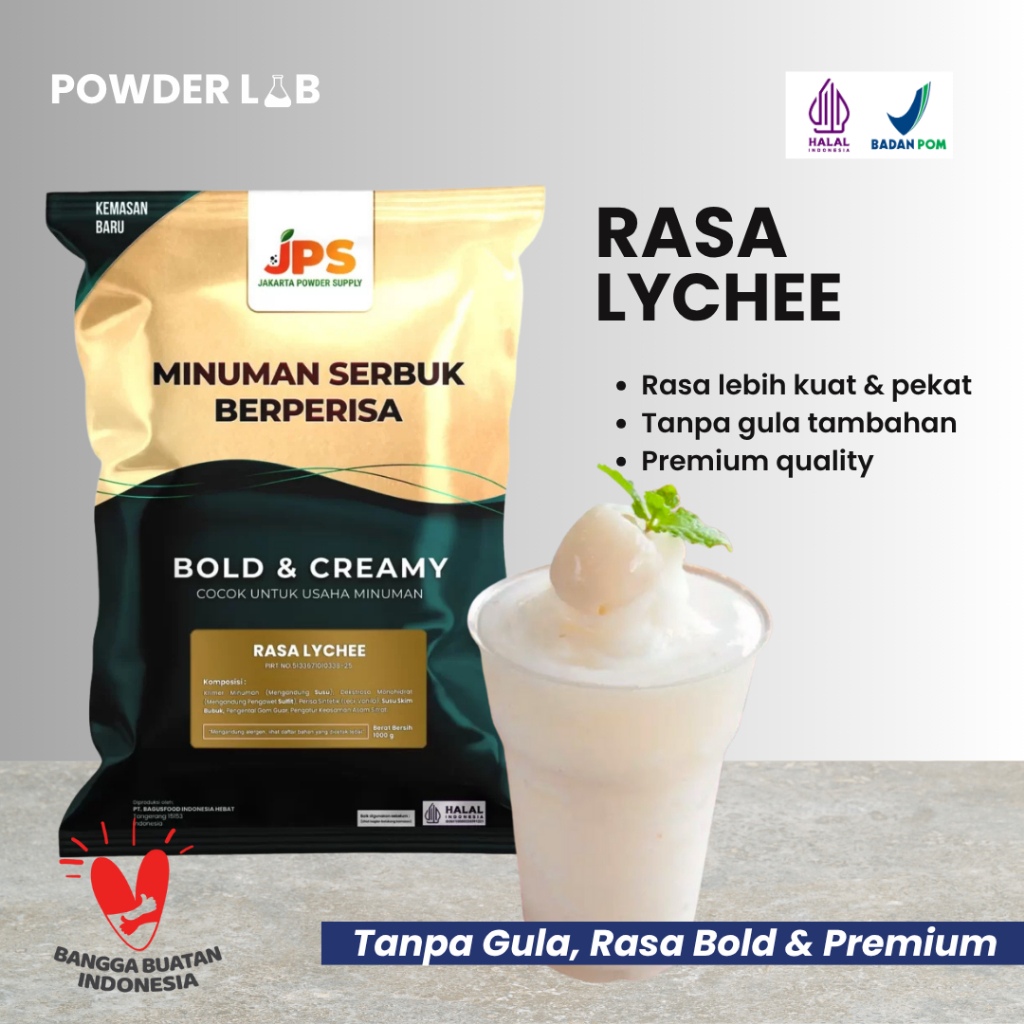 

Bubuk Minuman JPS Rasa Lychee 1 KG - Powder Drink Premium Plain