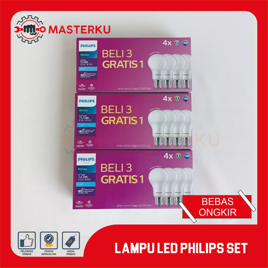 LAMPU LED PHILIPS SET /LAMPU LED PHILIPS SET 10W/LAMPU LED PHILIPS SET 12W/LAMPU LED PHILIPS SET/LAM