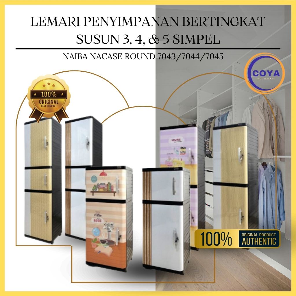 LEMARI NACASE SUSUN 3,4,5 | LEMARI NACASE ROUND AESTHETIC | NAIBA NACASE ROUND 7043/7044/7045 | NACA