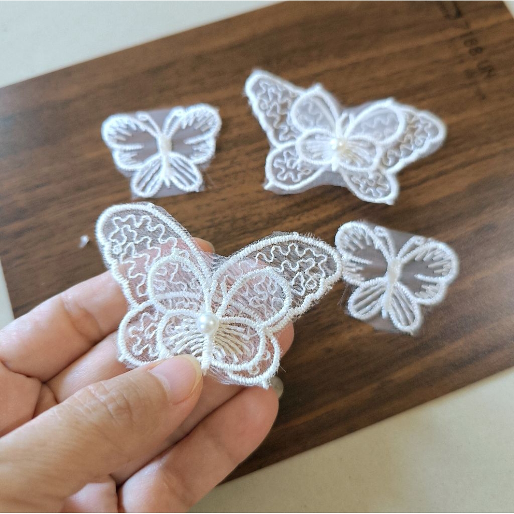 Renda kupu / Aplikasi kupu / Renda kupu 2 layer