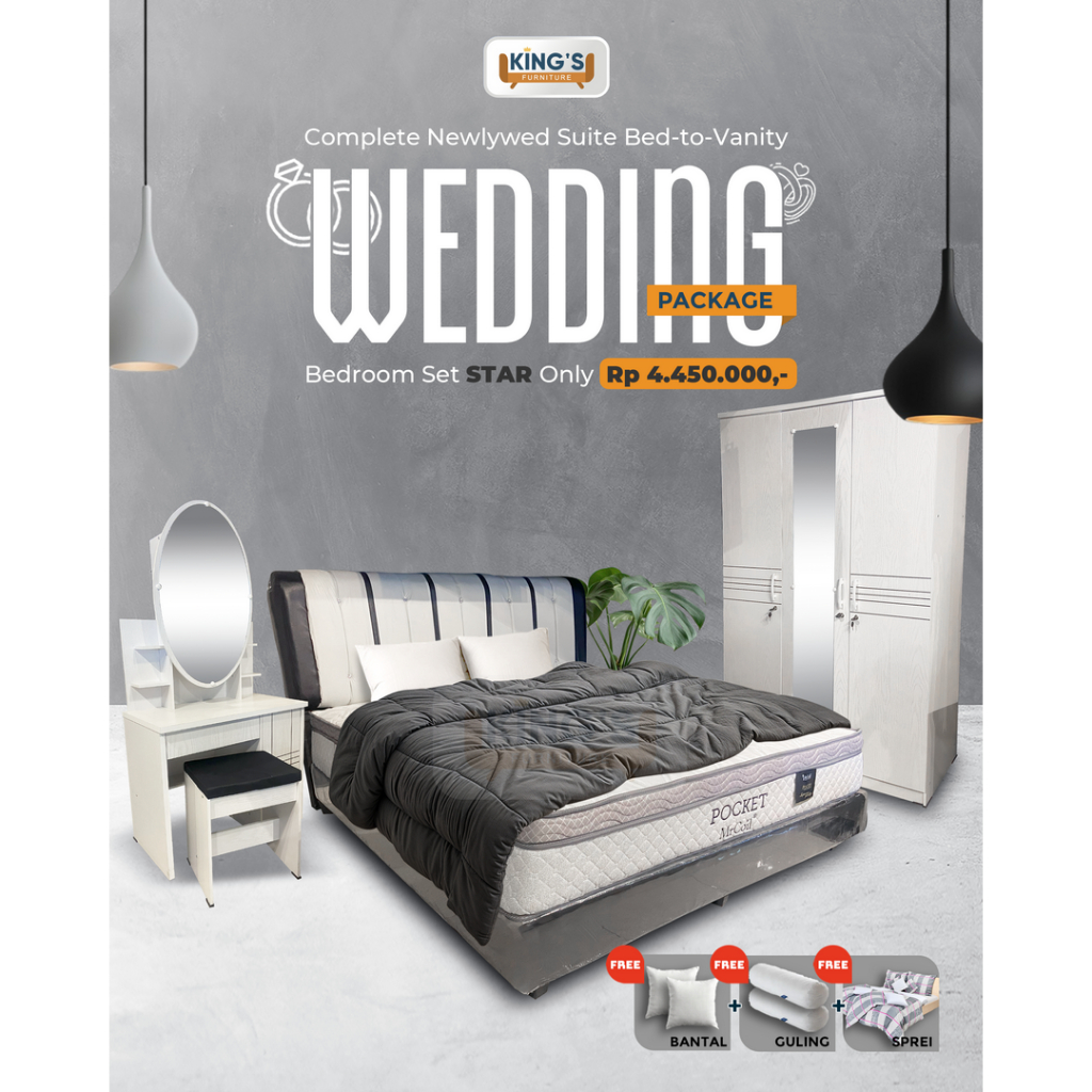 KINGS FURNITURE PONTIANAK -  PAKET WEDDING STAR || WEDDING PACKAGE - PAKET MARRIED - PAKET NIKAH - P