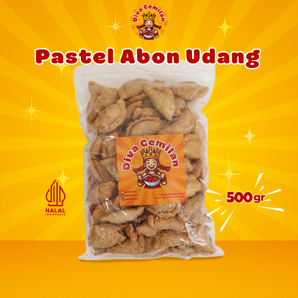 

500 gram Pastel Udang Manis Gurih Renyah Diva Cemilan Snack Makanan Ringan