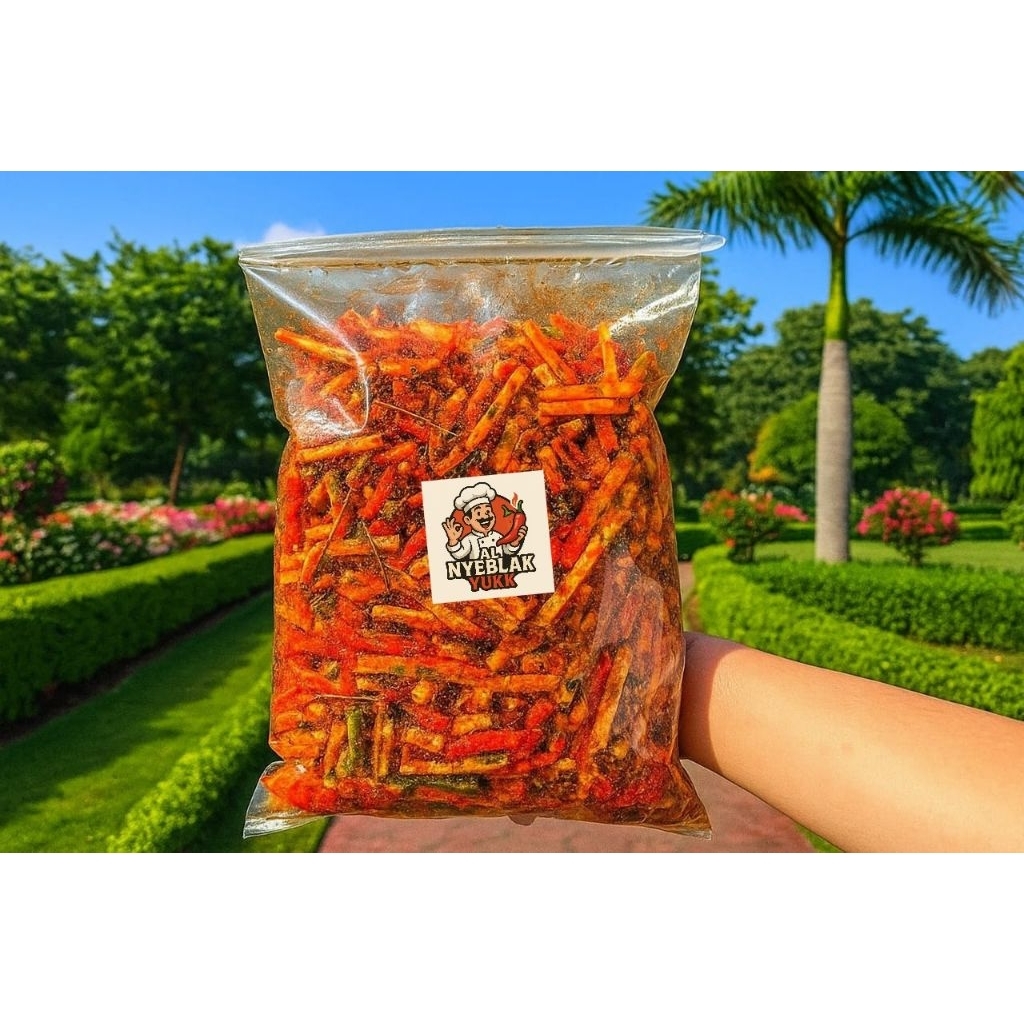 

Alnyeblakyukk Seblak kerupuk beton/jaat pedas daun jeruk isi 500gram
