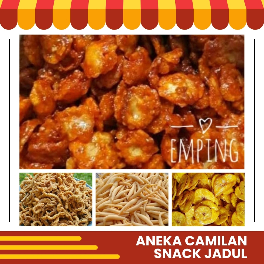 

Keripik Tempe Sagu Kripik Pisang Koin Bulat Emping Melinjo Pedas Manis Usus Ayam Crispy Gurih Renyah