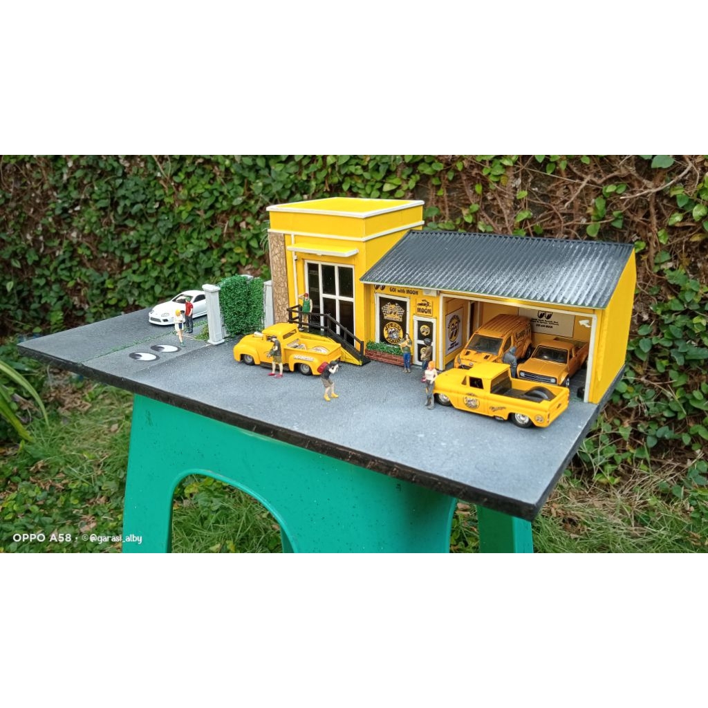 Diorama Diecast Hotwheels Mooneyes USA Garage