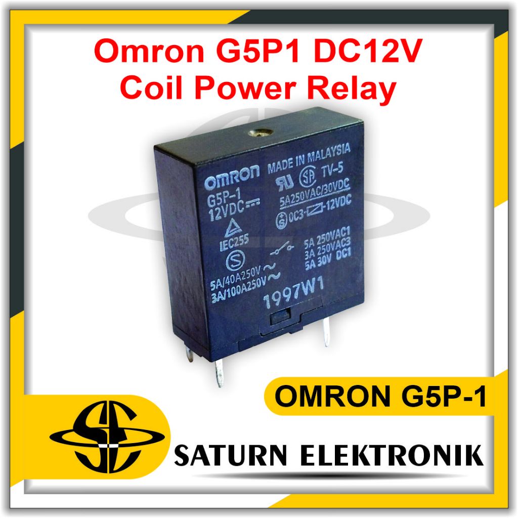 Power Relay 12V 5A 4Pin OMRON G5P-1