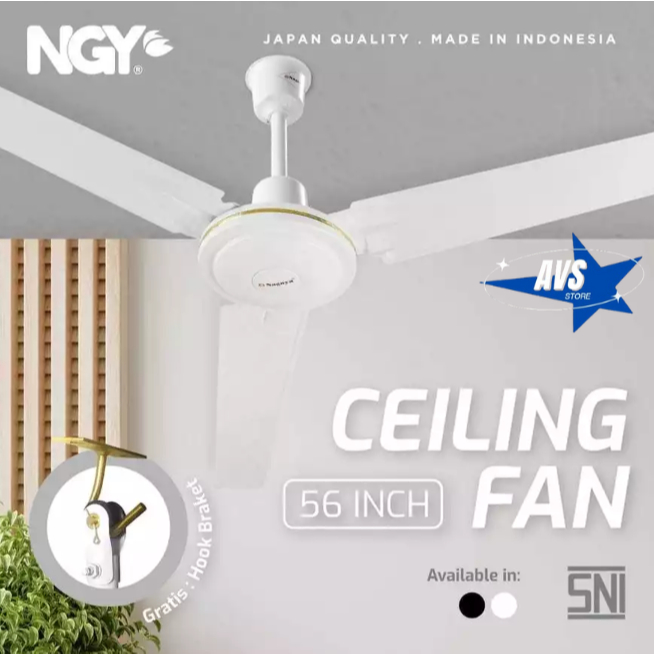 NAGOYA KIPAS ANGIN LANGIT GANTUNG PLAFON 56" putih