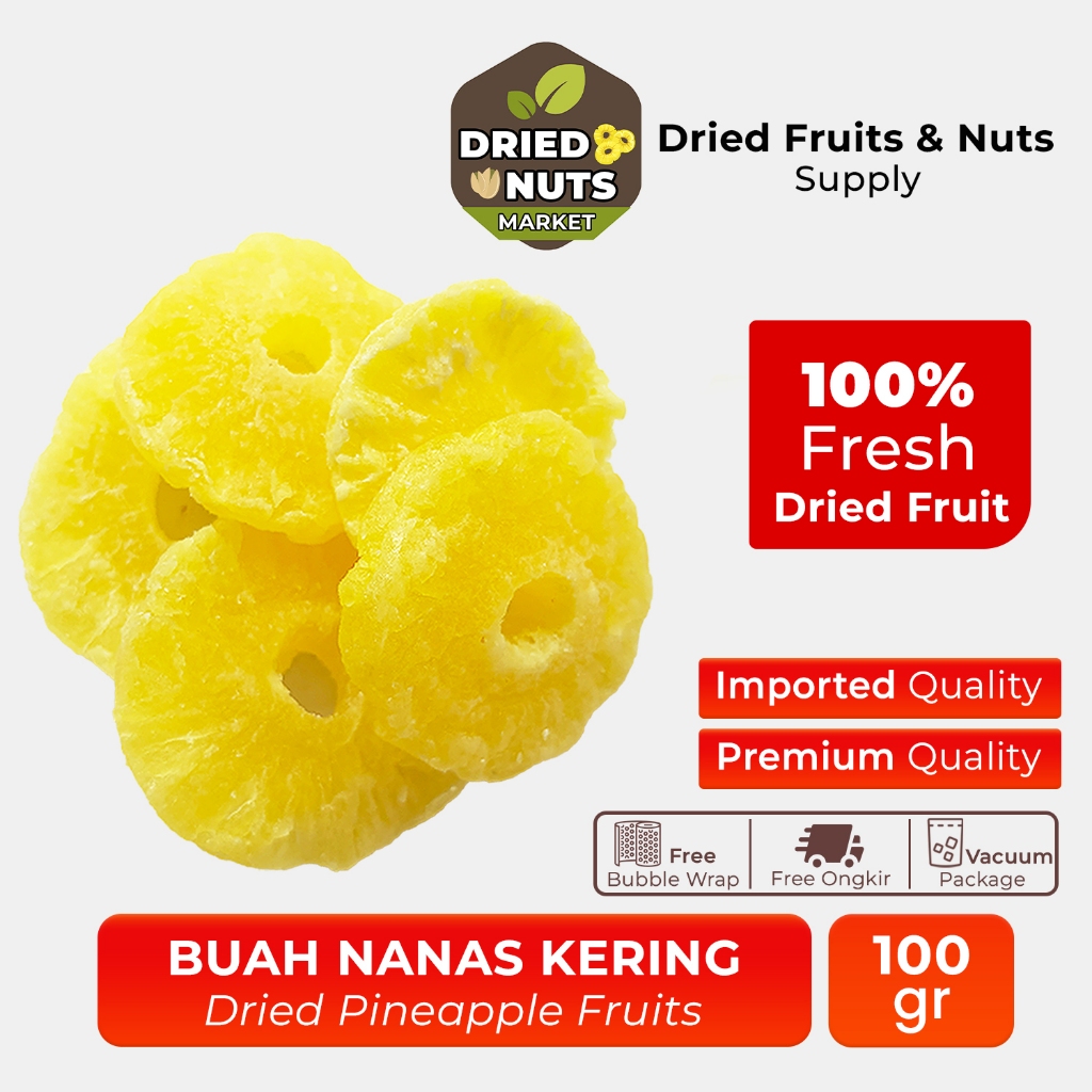 

Nanas Kering Thailand Premium 100gr | Dried Fruits Pineapple