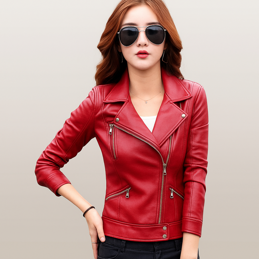 Hot Deals Jaket Semi Kulit Wanita Cewe Untuk Motor Model Korea Seksi Murah