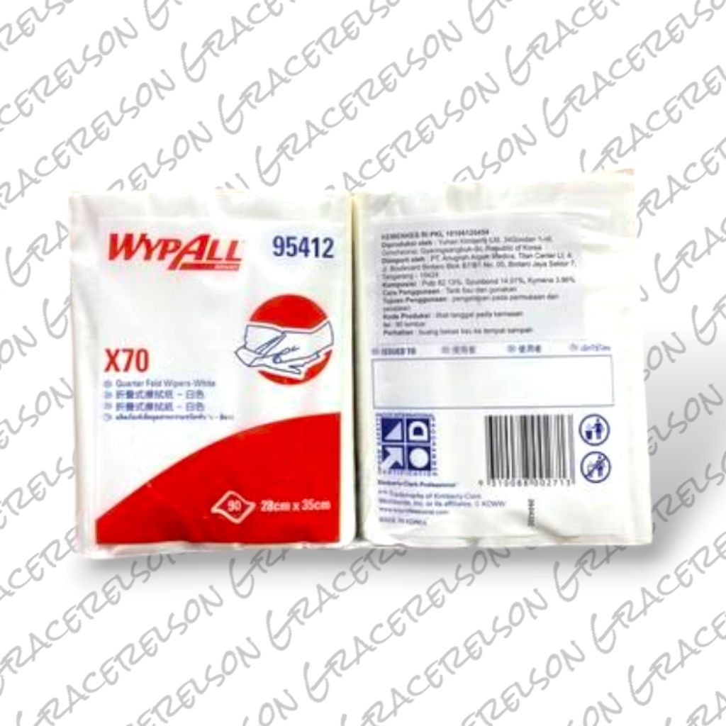 Wypall x70 wypall x 70 wipers kimberly clark 95412 (per pax)