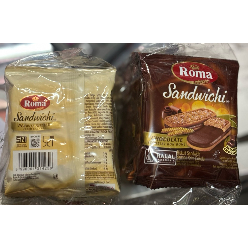 

Renceng Roma Sandwichi Isi 10 Sachet