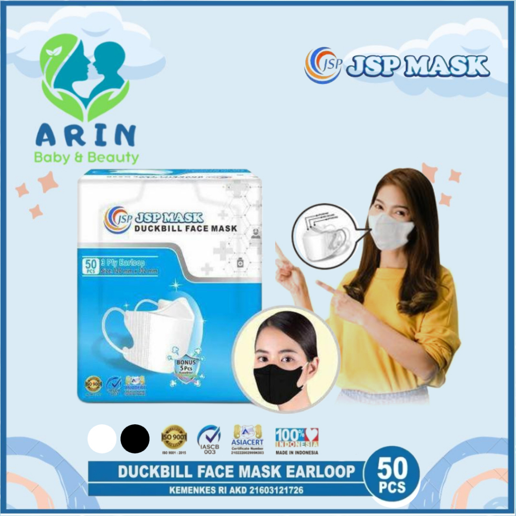 JSP MASK Duckbill Face Mask Masker Medis isi 50 pcs