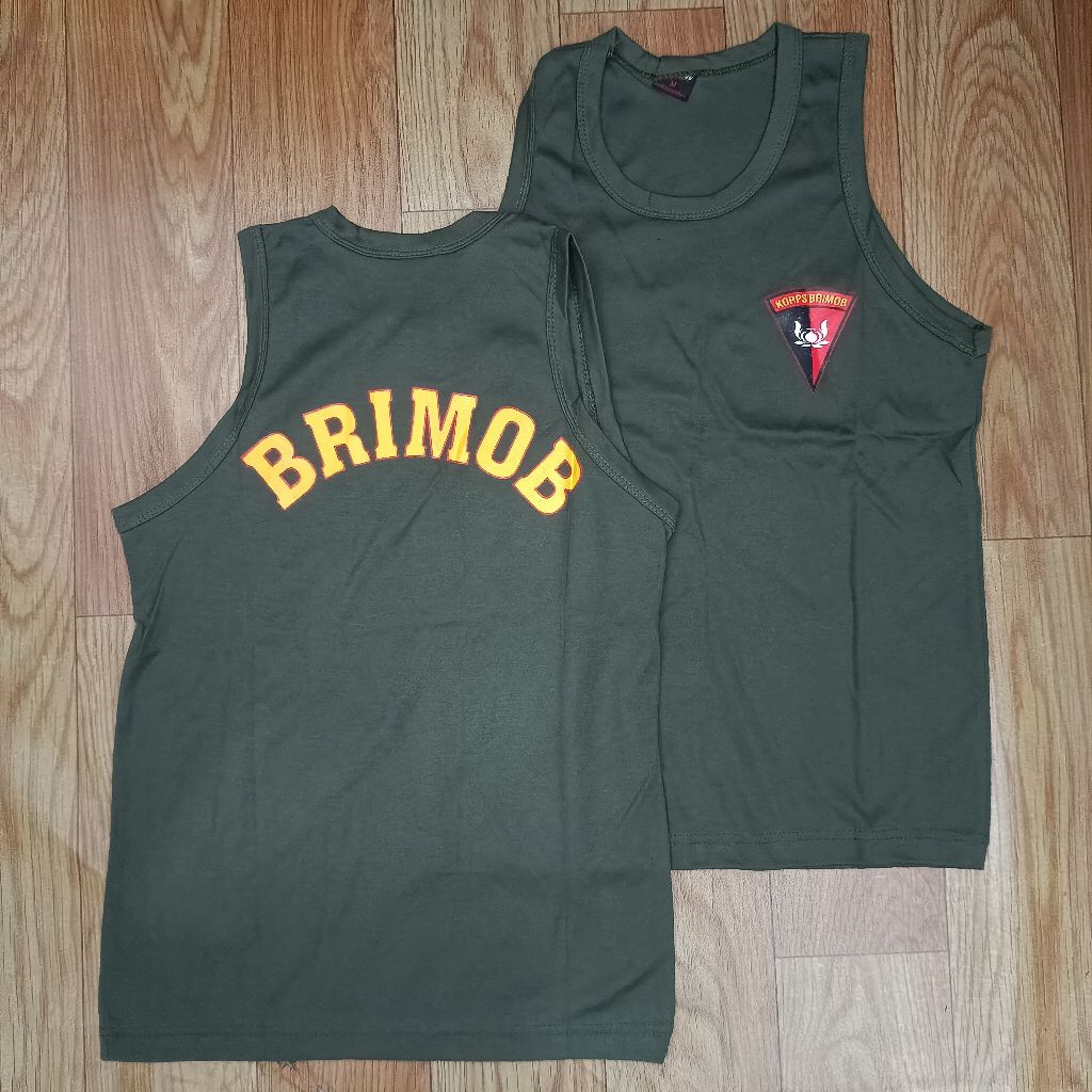 Singlet Hijau Brimob / Singlet Brimob Hijau / Singlet Brimob