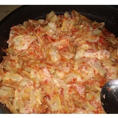 

250gr KERIPIK BALTEK/MANGGLENG/LONCIS RENYAH PEDAS MANIS