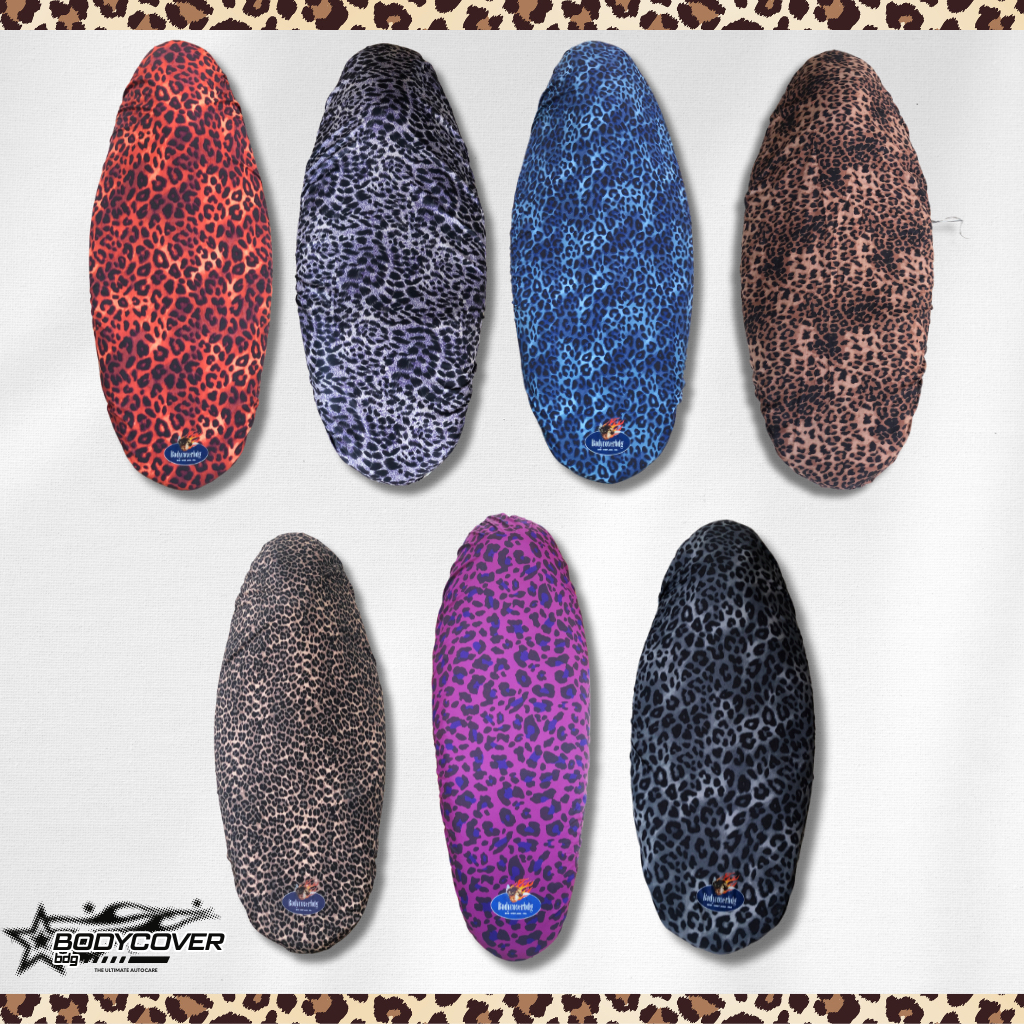 SARUNG JOK MOTOR COVER JOK MOTOR COVER SEAT MOTIF LEOPARD KALCER  Full Printing, Waterproof, Anti Ca