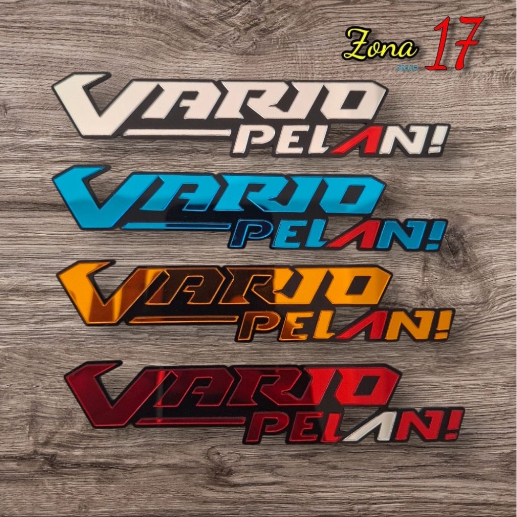 Emblem VARIO PELAN Aksesoris Vario EmlemVARIO 125 timbul logo MOTOR VARIO Stiker VARIO Timbul